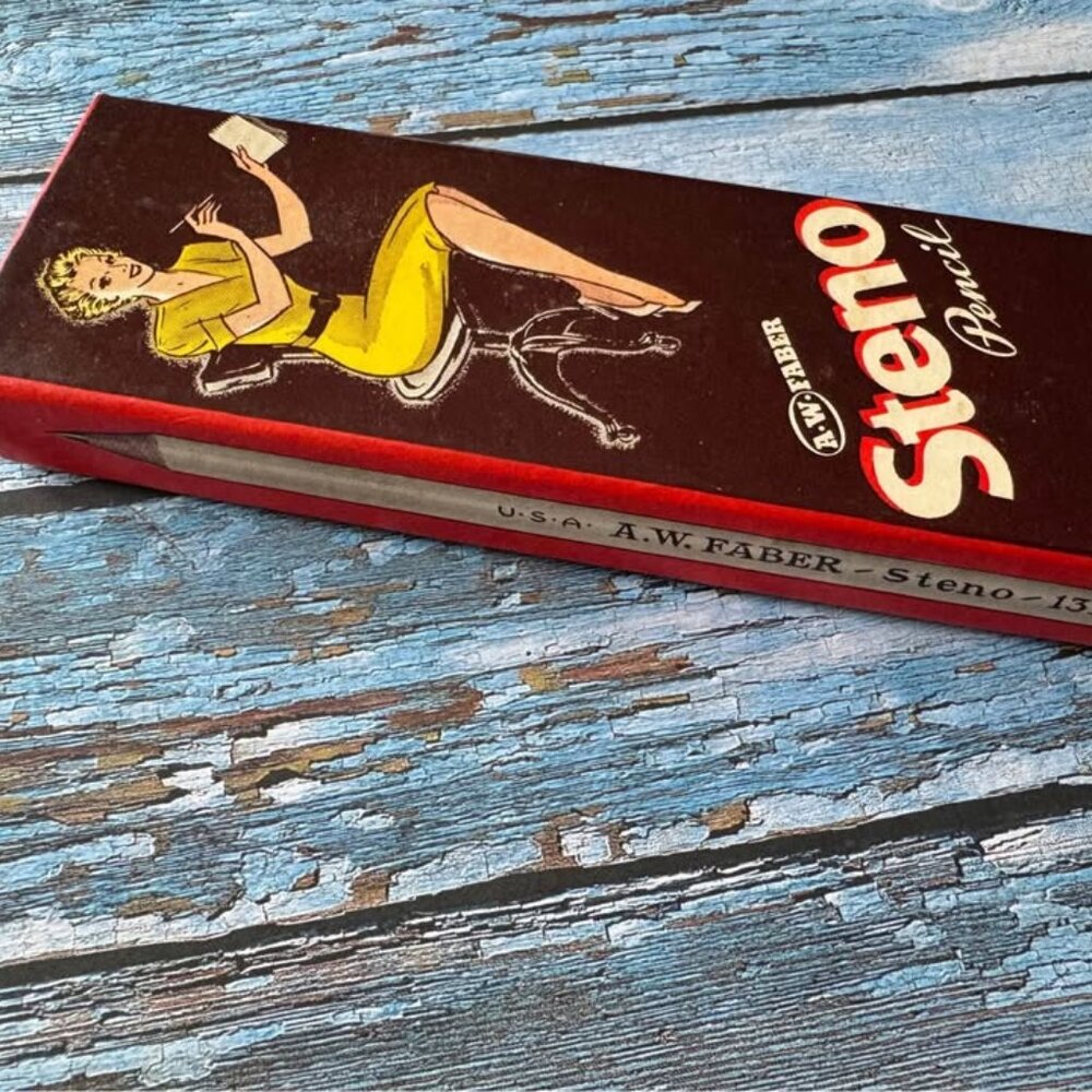 Vintage A.W. Faber Steno Pencils with Orginal Box - Picture 3 of 4